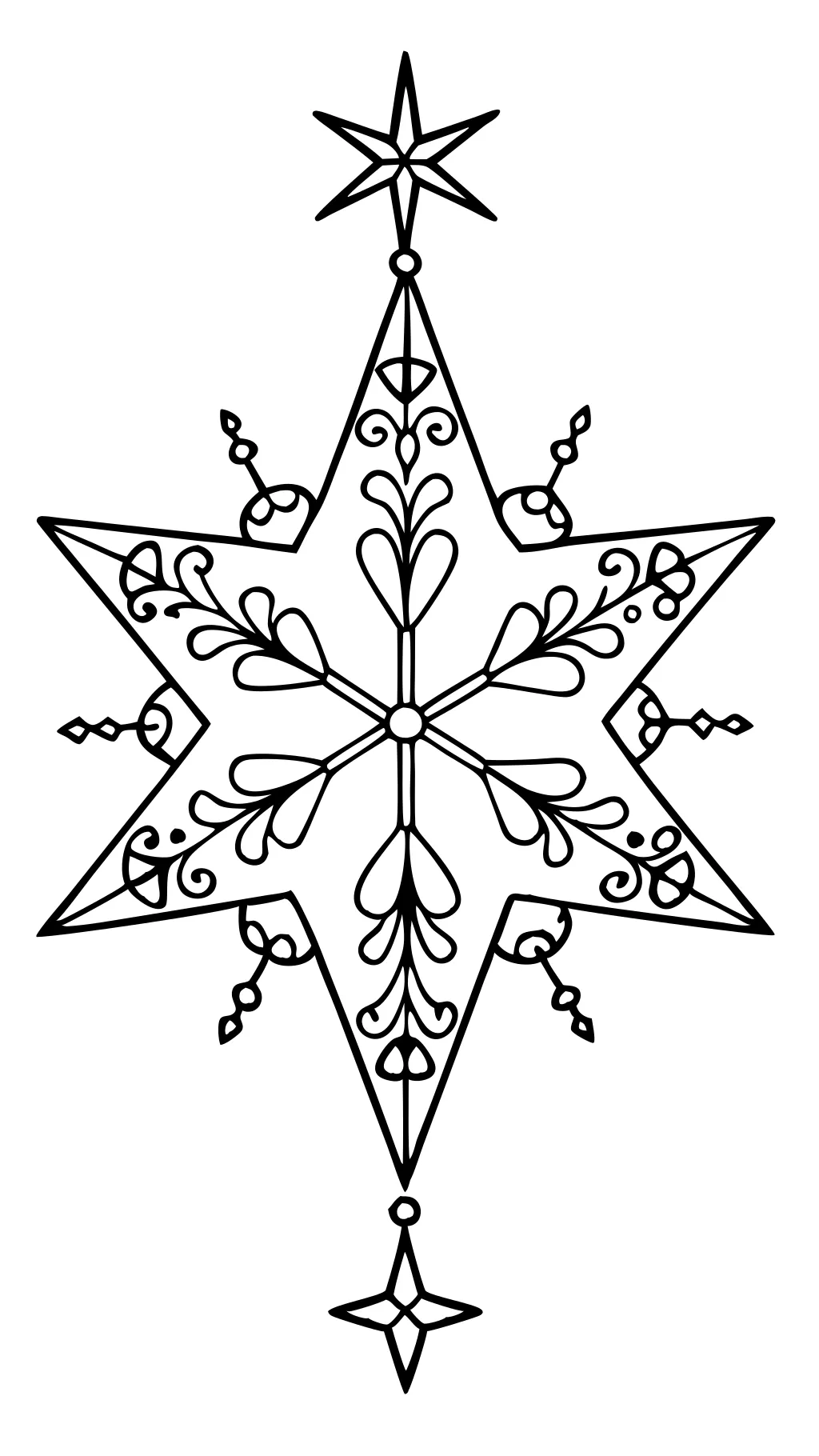 coloring pages of christmas stars